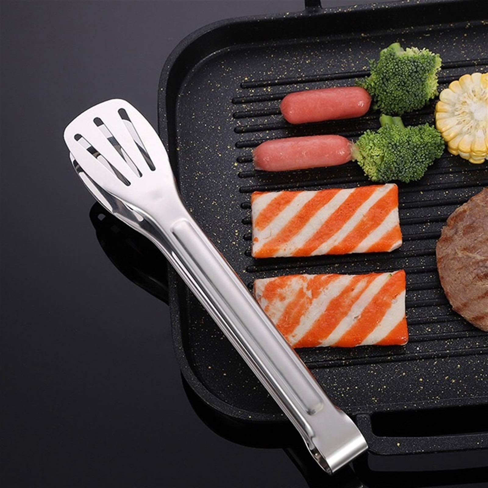 Pinces de Cuisine Le Clip Alimentaire en Acier Inoxydable 304 Convient aux Outils de Cuisine Taille: 4,5 * 24 cm / 4,5 * 28,5 cm / 4,5 * 33,5 cm (B)