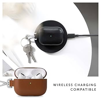 イヤホン Leather AirPods Pro Case With Clip - Tan Native Union Leather Case for AirPods Pro with Clip