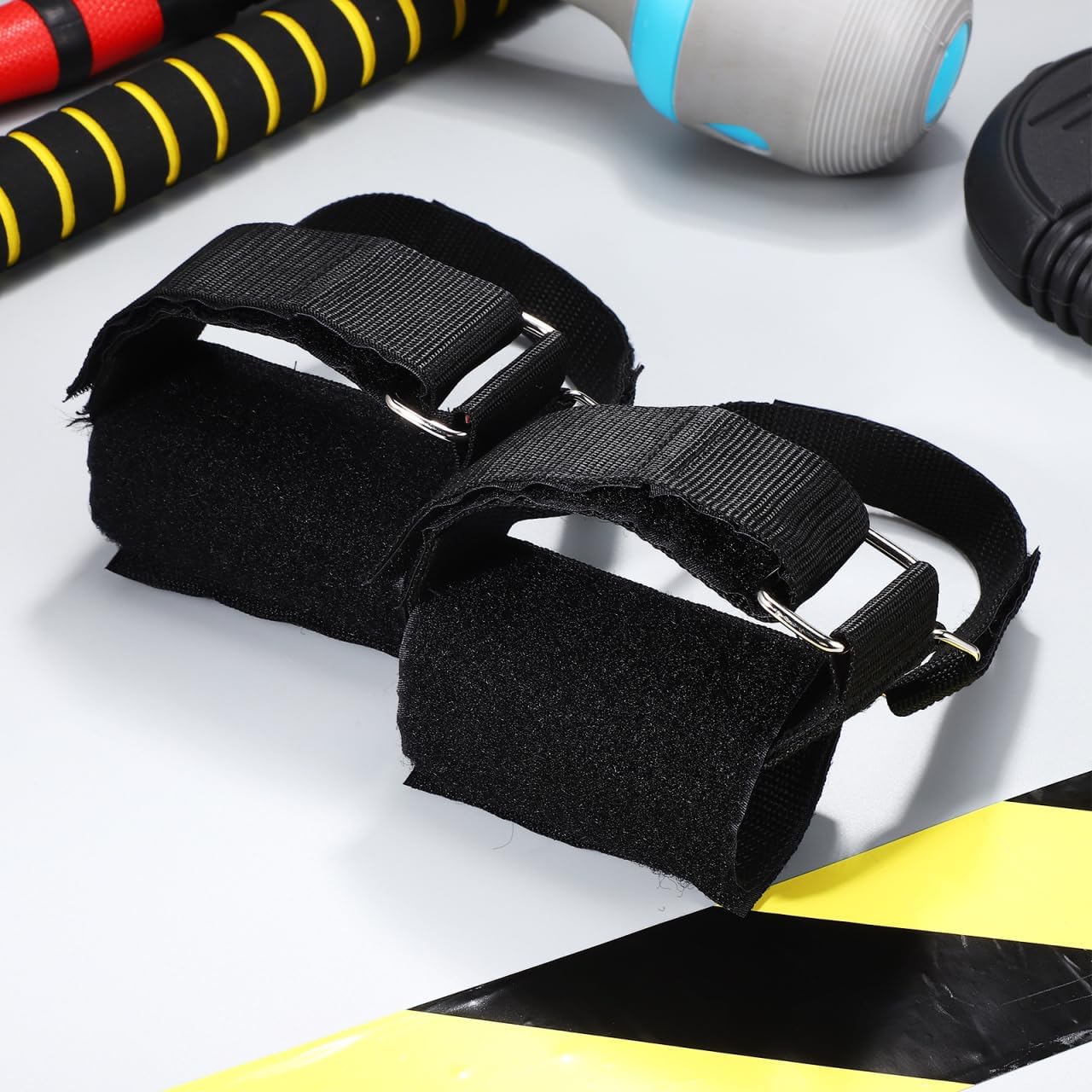 Mipcase Adjustable Ankle Weight Straps for Dumbbell Attachment Heavy-Duty Tibialis Trainer Straps for Leg Workout Accessory Secure Fit for Gym and Home Fitness