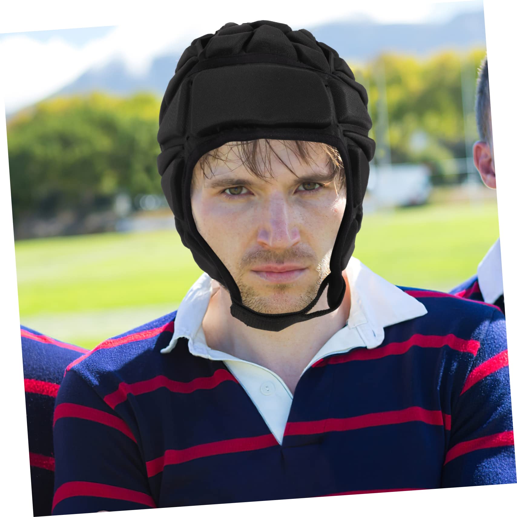 BESPORTBLE Funda Casco Rugby Casco De Rugby De Fútbol Suave Gorra De o De Portero o Acolchado o De Patinaje Cómodo o De Futbol os De Beisbol Esponja Black