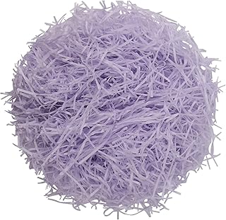 LKQBBSZ Multicolor Easter Bsket Crinkle Cut Paper, 5 Colors Paper Shred Easter Grass Recyclable Paper Grass for Easter Gift Basket Boxes Filler Easter Party Decoration Supplies (Purple)