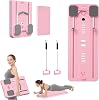 Foldable Pilates Tool, Helper for Slimming and Tightening, Timer, Resistance Band, Multi-Purpose Exercise Board, Abdomen, Arm, Leg and Full Body Workout, Sports Platform with Anti-Slip Pad