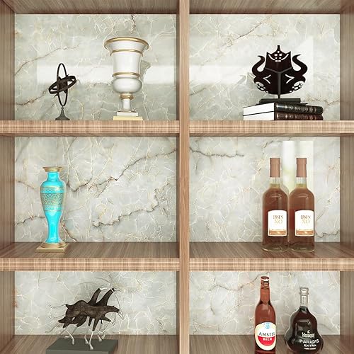 Miniatura 6 de LaCheery Papel de contacto decorativo de mármol gris y verde, de 160 x 24 pulgadas, rollo de papel tapiz extraíble, impermeable, papel de contacto