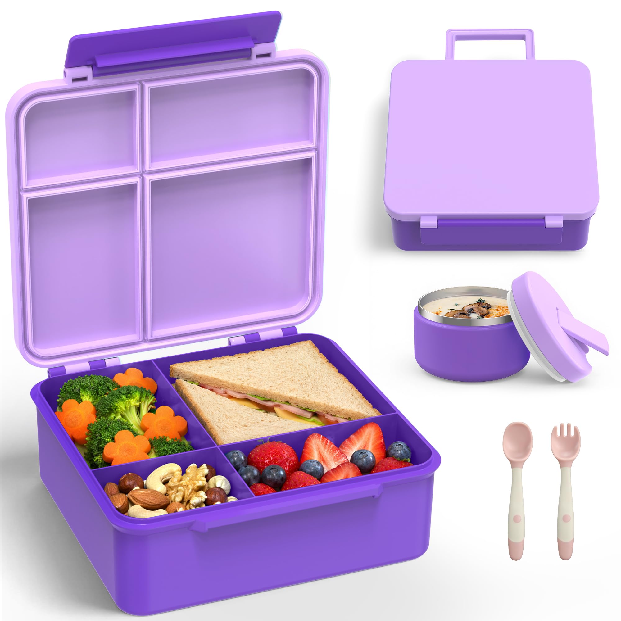 LOHASOK Bento Lunch Box Purple