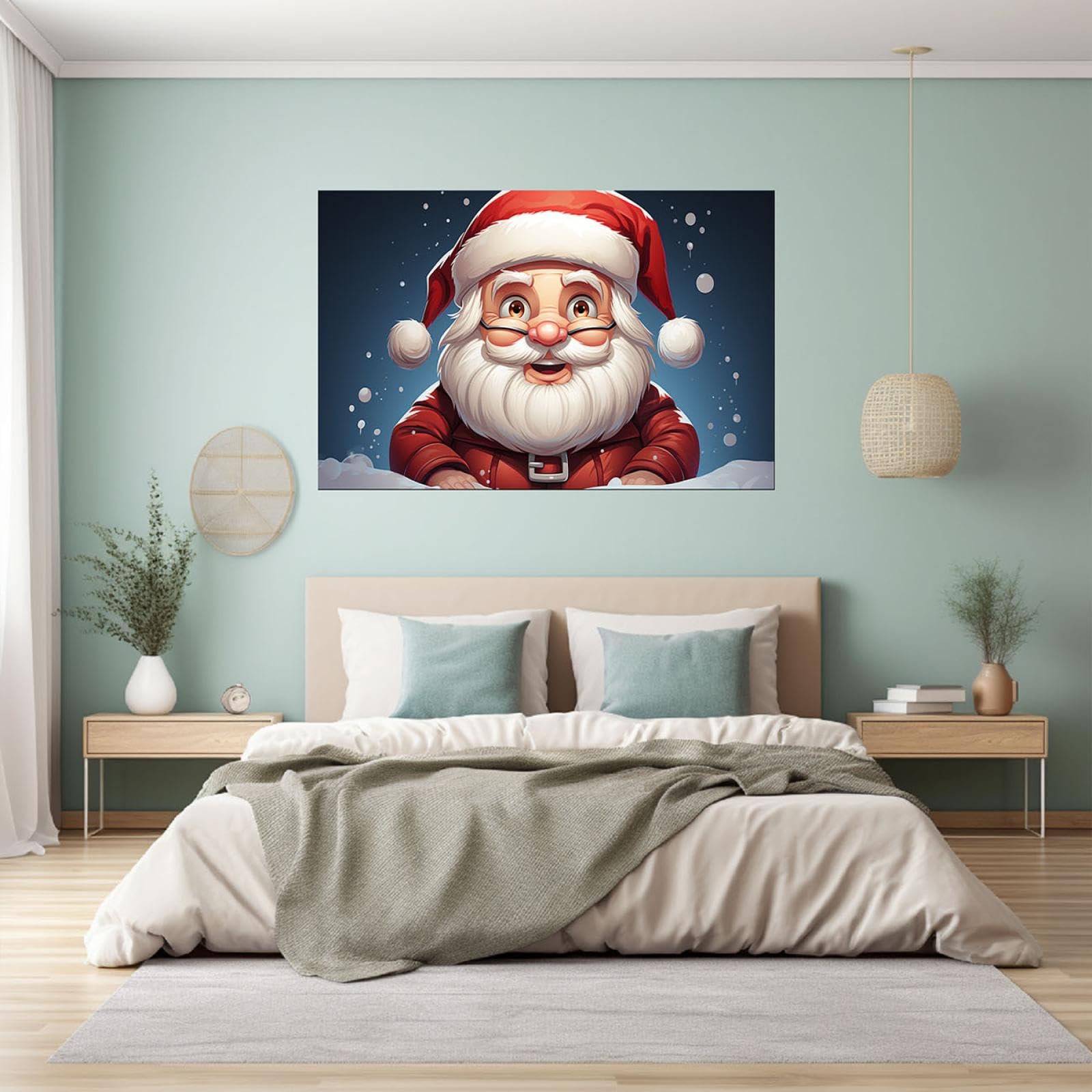 Amazon.co.jp: クリスマス キャンバスアートパネル家の装飾アート 