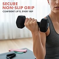 Vista 5 de SQUATZ Dumbbell Weights Set with Stand Negro