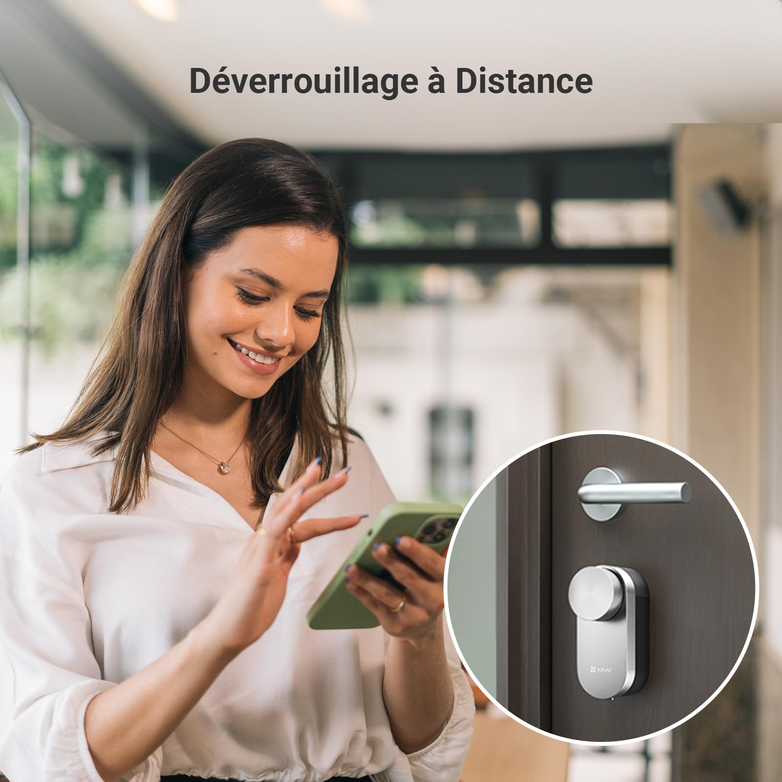 EZVIZ DL01PRO Smart Lock avec Clavier Multifonctionnel et A3 Passerelle Domestique, Serrure Connectée Bluetooth accès à distance sans Clé