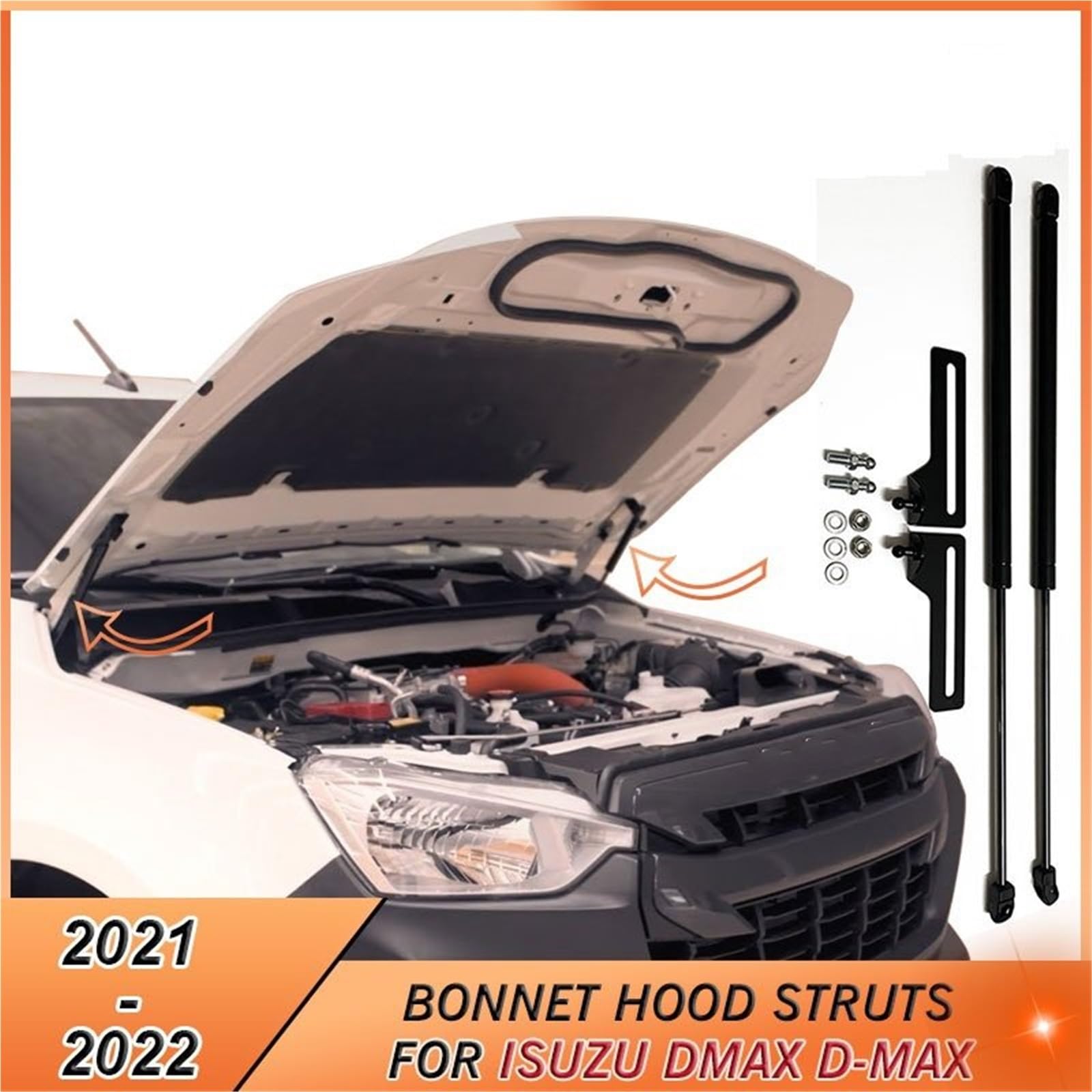 2021-2022 Wspornik maski pasuje do Isuzu Dmax D-max 2021 2022 Wspornik podnoszenia amortyzatora maski rozpórki siłownika gazowego Gas Struts
