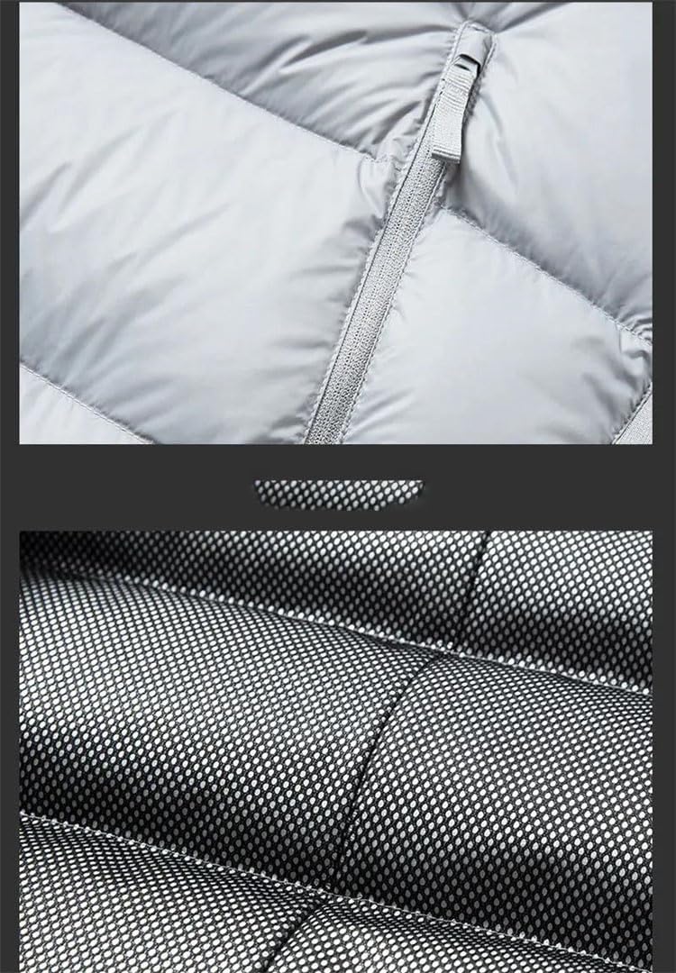Mens Winter Warm Down Coats Thick White Duck Down Jackets Stand Collar Puffer Jacket