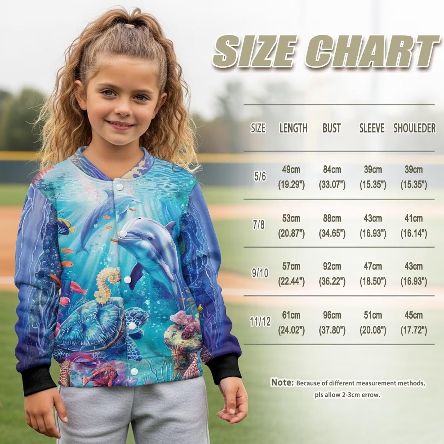 Jacket for Girls Size 5-12 Years Old Kids Long Sleeve Button Down Jacket Coat