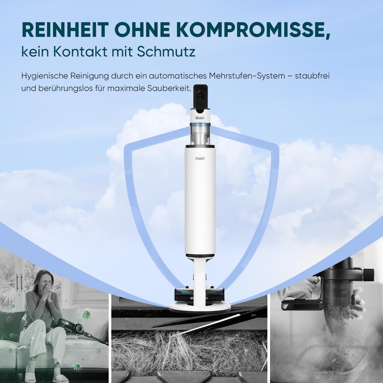 Levoit - 60 Tage Handsfreier Reinigungsstation – Akku Staubsauger - Bis zu 150㎡ Reichweite - 99 – Bild 2