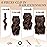 NAYOO Clip in Hair Extensions for Women 14 Inch Short Wavy Curly Auburn Mix Chestnut Hairpieces Full Head Synthetic Hair Hairpieces(6PCS,Auburn Mix Chestnut)