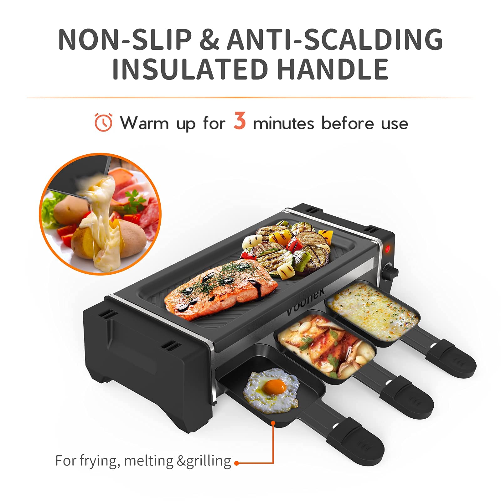 Raclette Table Grill Korean BBQ Grill Indoor Smokeless Electric Hibachi