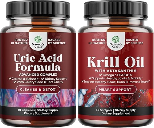 Paquete de cápsulas blandas de aceite de krill antártico para limpieza y desintoxicación de ácido úrico a base de hierbas - Limpieza diaria esencial