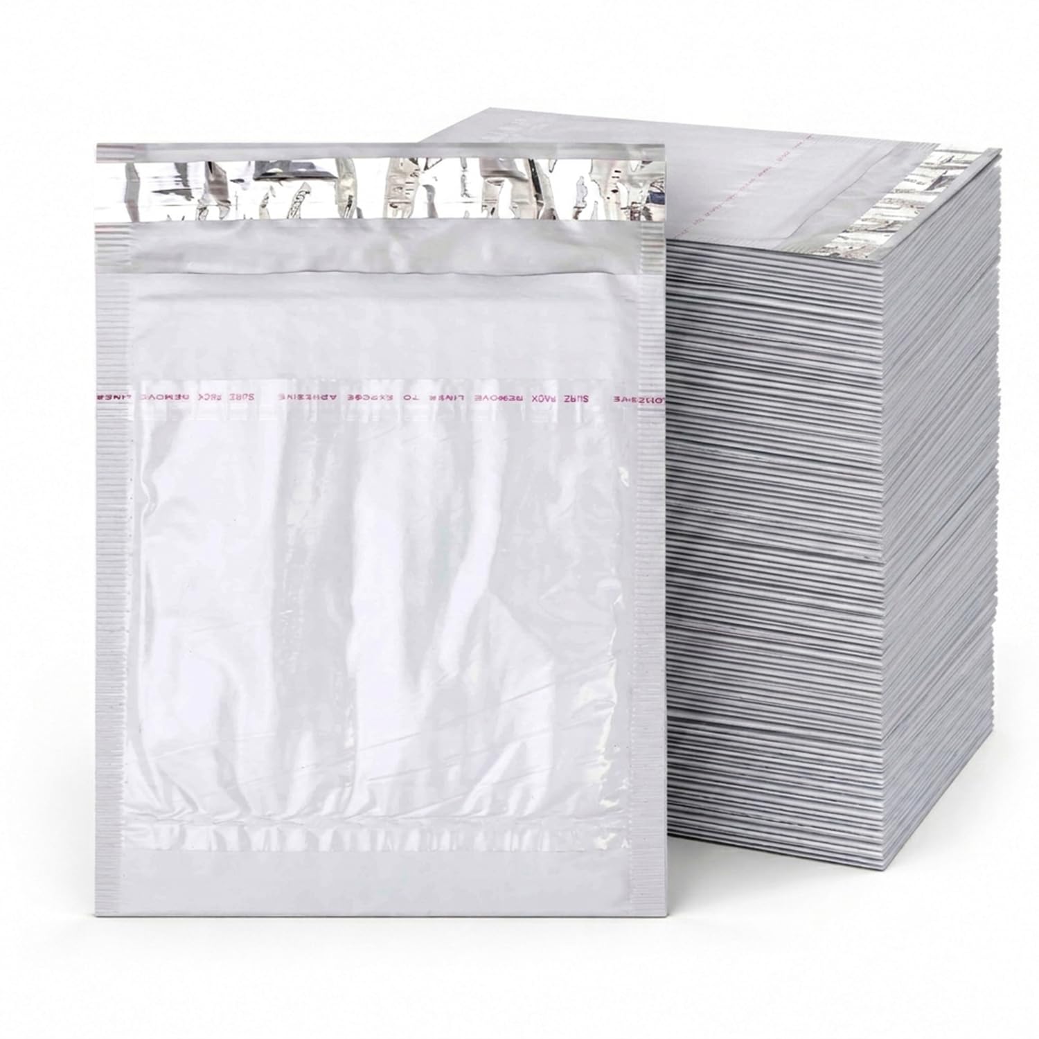 BonKaso Pack of 100 Bubble Padded (60 Microns) Courier Bags | Size - 6"x8" | Poly Bubble Padded Mailers Envelopes Lined Wrap Bags with POD for Packaging & Shipping Business Supplies
