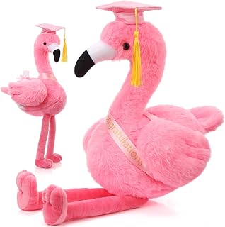 Chalyna 10 Inch Graduation Gifts Flamingo Plush Stuffed Animal, Pink
