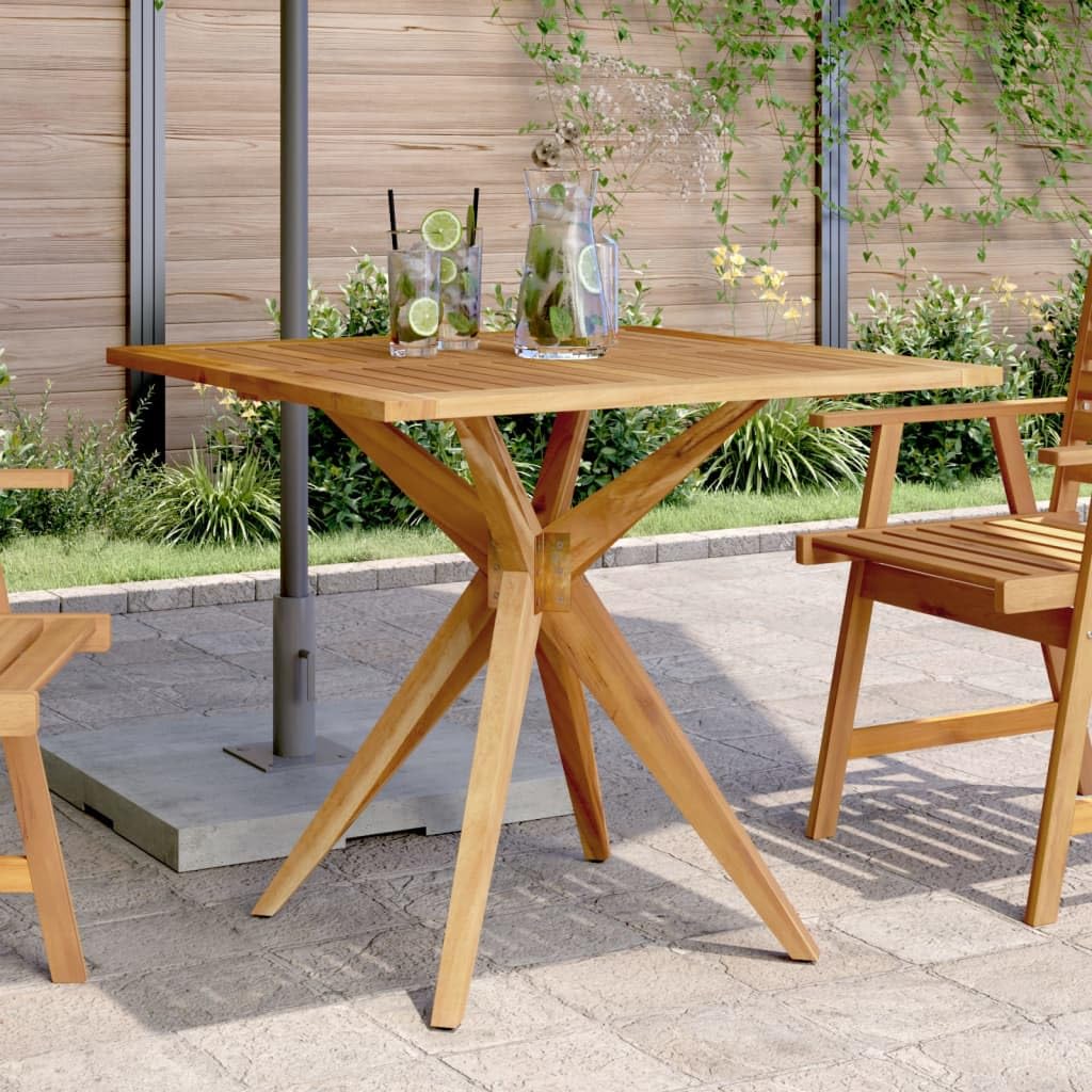 Tavolo da Giardino 85x85x75cm Legno Massello di Acacia | Mobile da pranzo a doghe per esterni, ideale per arredare il balcone, il terrazzo o la veranda di casa.