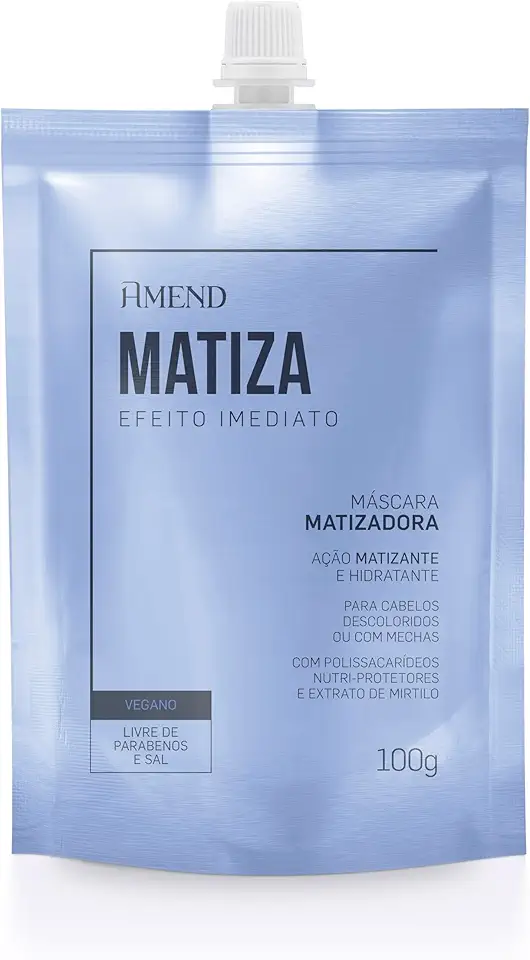 Máscara Matizadora Amend Efeito Imediato Matiza, 100g