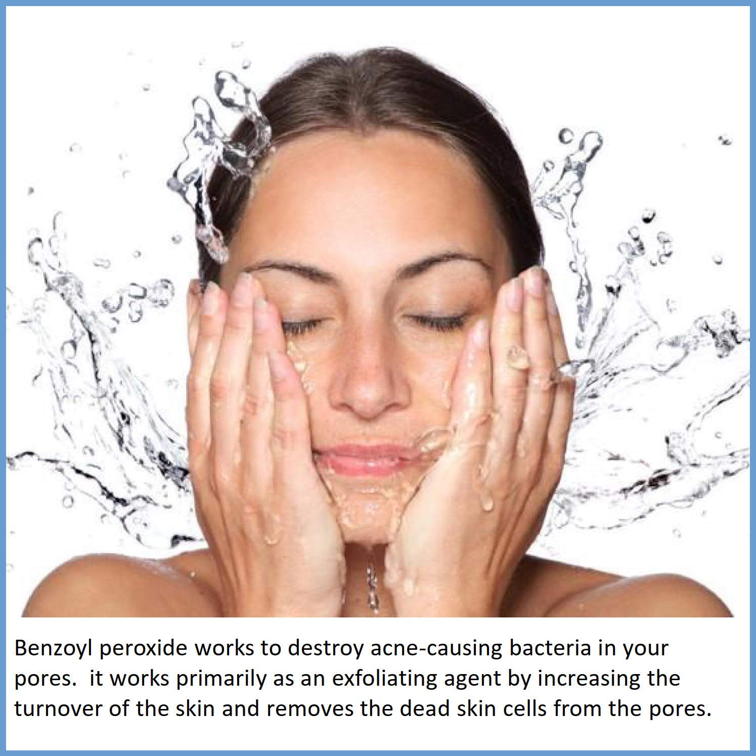 Benzoyl Peroxide 5% Wash Acne Treatment Face Wash & Body Wash -Butt & Back Acne Treatment 6.7 oz
