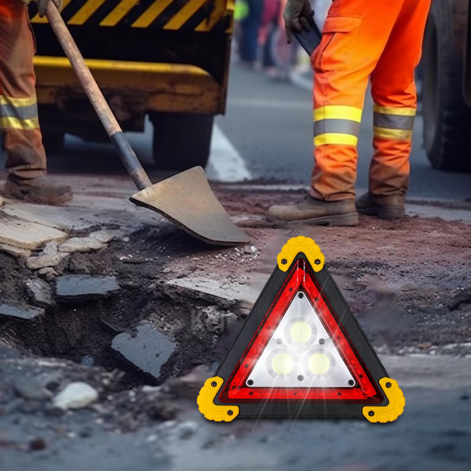 Générique Balise V16 LED 30W pour Véhicule | Signalisation d'urgence Homologuée DGT | À Charge Rapide, Pliable et Étanche pour Panne, Camping et Chantier