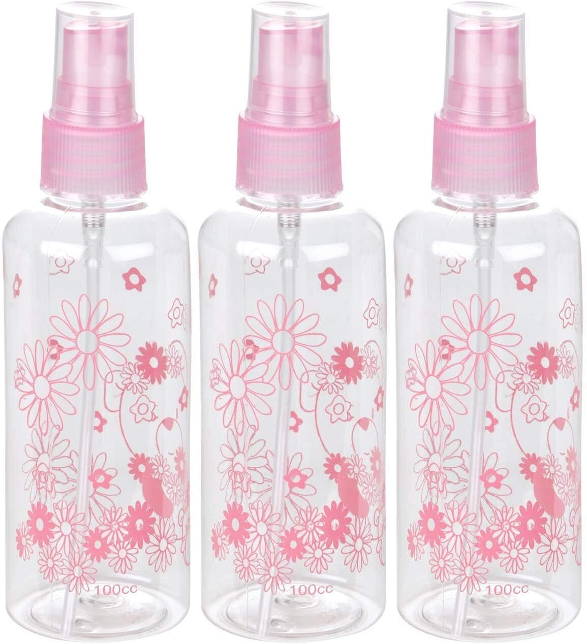 Worison 100ml Empty Cute Reusable Refillable Fine Mist Sprayer Spray Bottle Atomizer with Ultra-Fine Mist Pump for Beauty, Outdoors, Travel Purposes - 3 Pc (Random Colour)-image-39