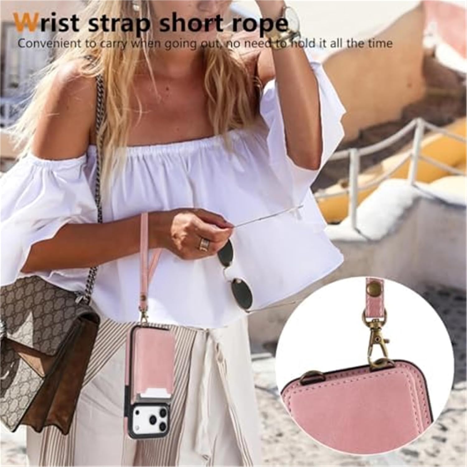 Leather Wallet Case for iPhone 17/17 Air/17 Pro/17 Pro Max, Flap Card Slots, Kickstand Function & Wristband, Business Style Slim Cover(Blue,17)