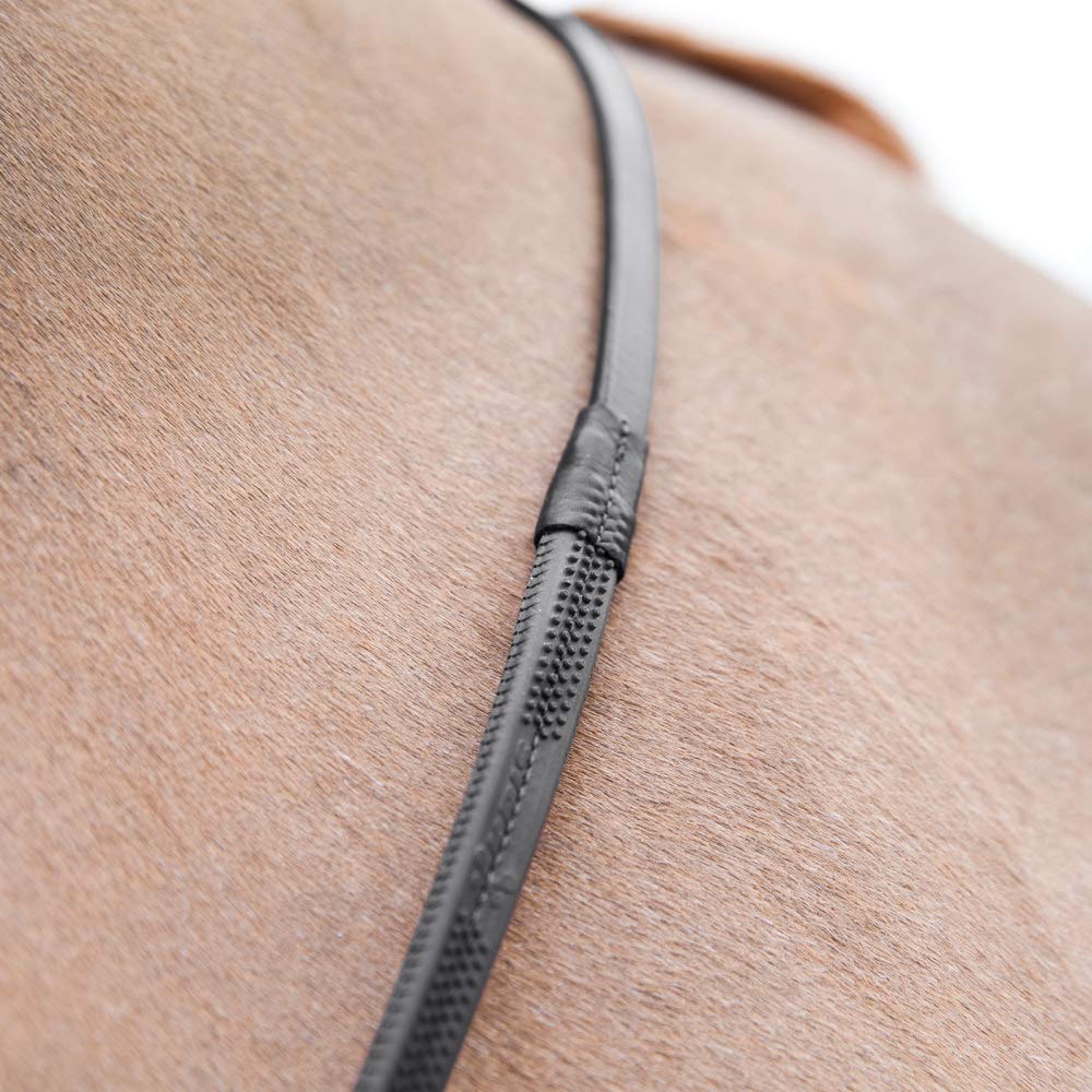 HORZE weiche Grip Gummizügel, Schwarz, F
