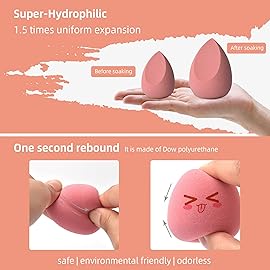 COSTICA Makeup Sponge Set Blender, Beauty Sponge Makeup Blender Flawless for Liquid - Multi Colored 8 pcs Exquisite Packeged