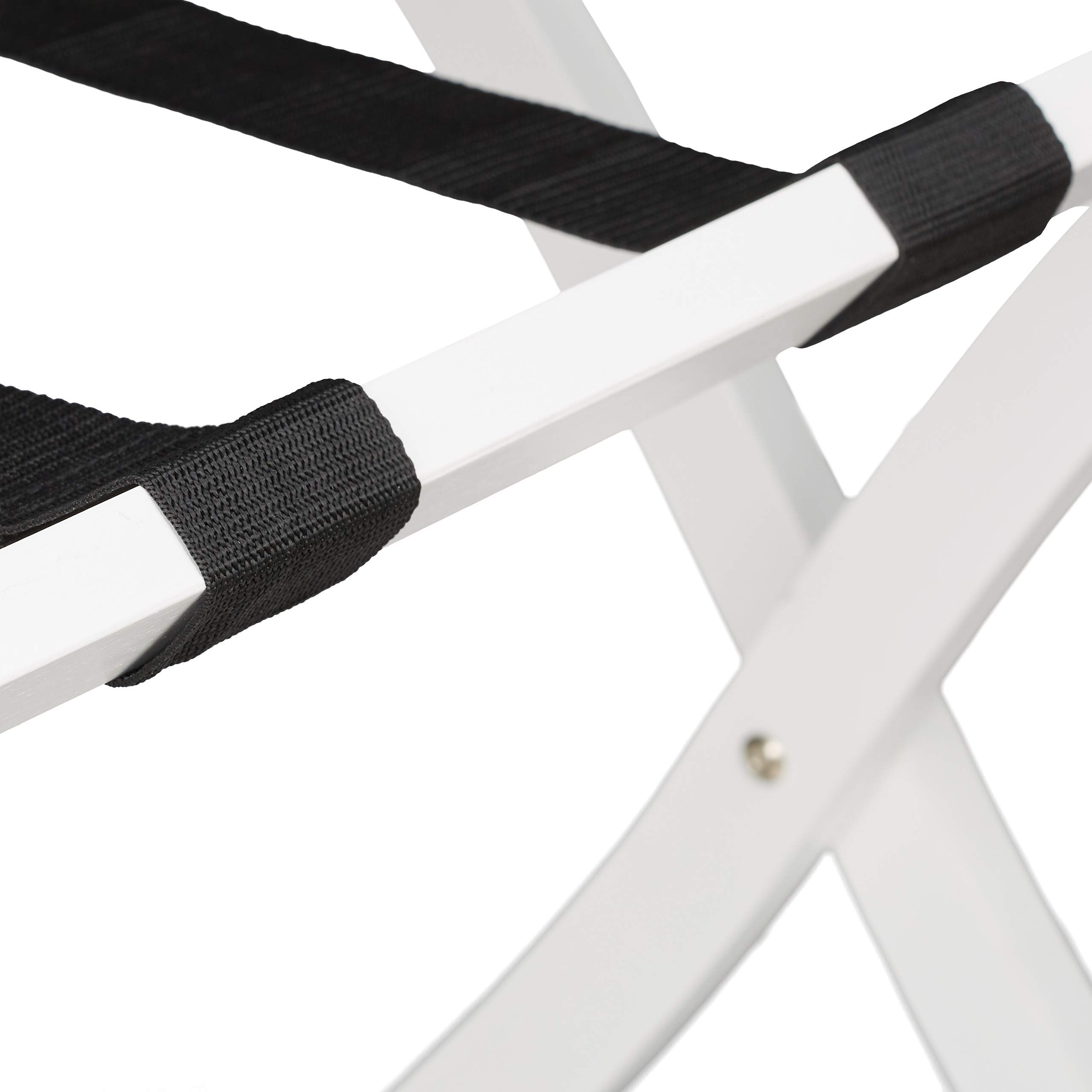 Relaxdays Portavaligie Pieghevole, Scaffale in Legno, Bianco, 52,5 x 66,5 x 48 cm