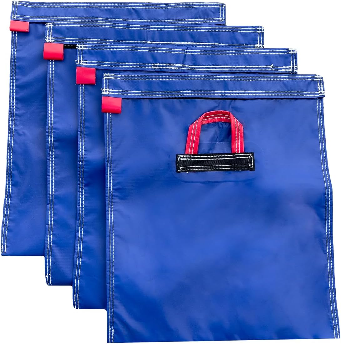 Hullaballoo Durable Vinyl Sand Bags, Outdoor Indoor Anchor Safety Product for Inflatable Bounce House, Water Slides, Canopies and Tents, Holds 50 Pound Capacity, 4 Pack