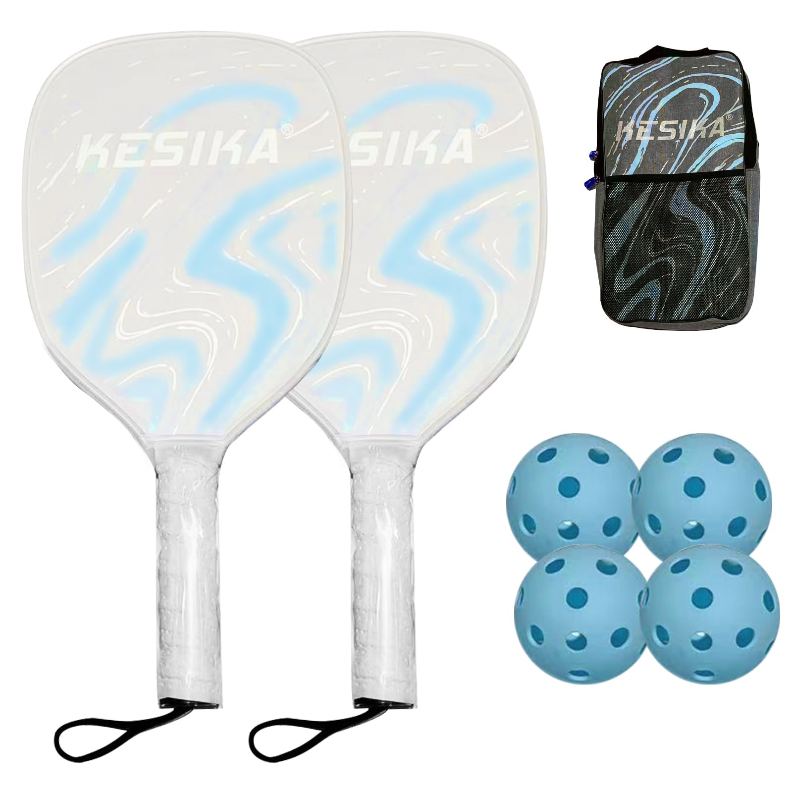 Sports Accessory Pickleball Rackets Set Pickleball Paddle Set of 2 Rackets and 4 Pickleballs Balls Racquet with Balls Sports Accessory