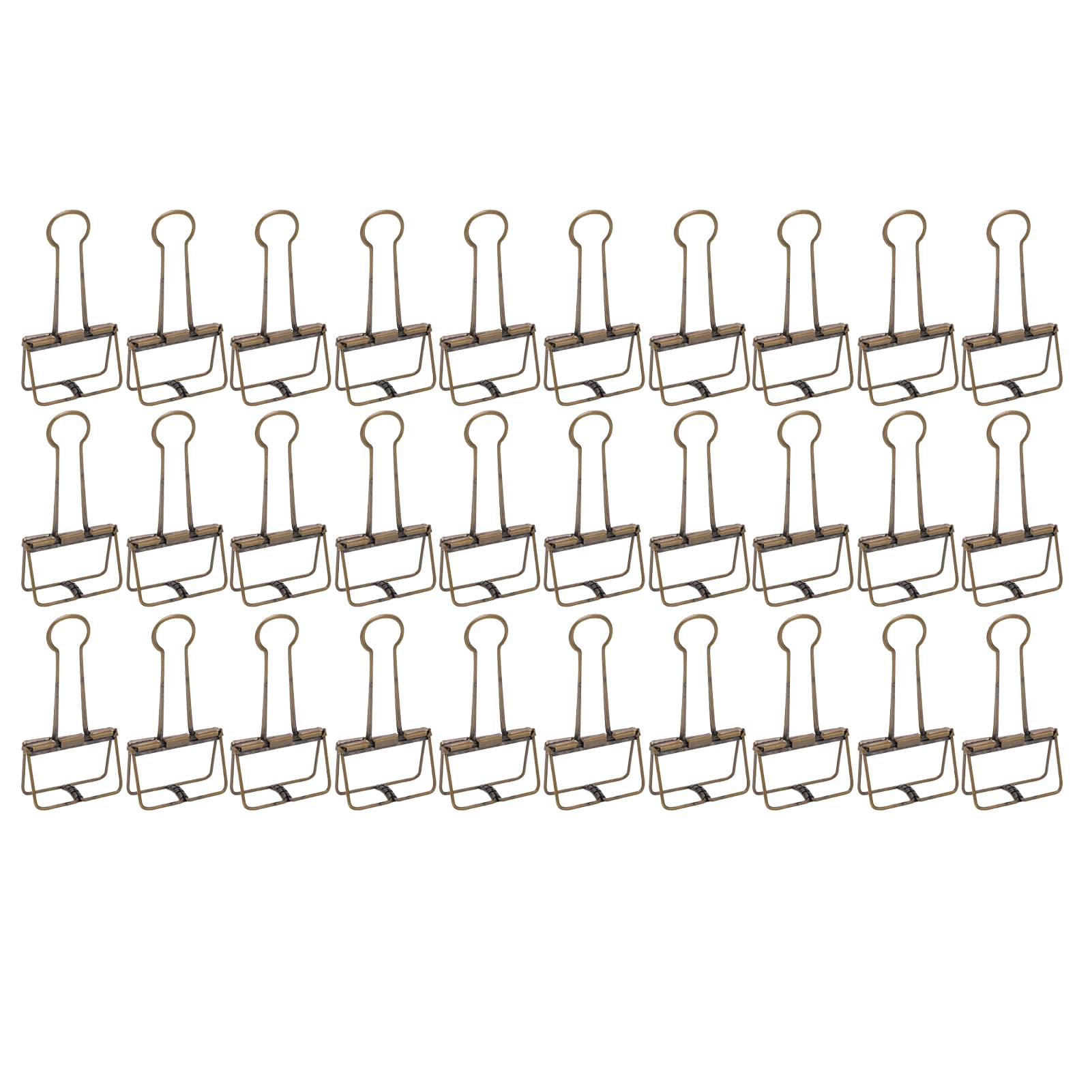 Wakects Fermagli per Binder Clip, Graffette per Carta, Clip Metalliche Forate, 30 Pezzi, Multiuso con Design Semplice per Documenti, Biglietti, Vestiti (Bronzo)