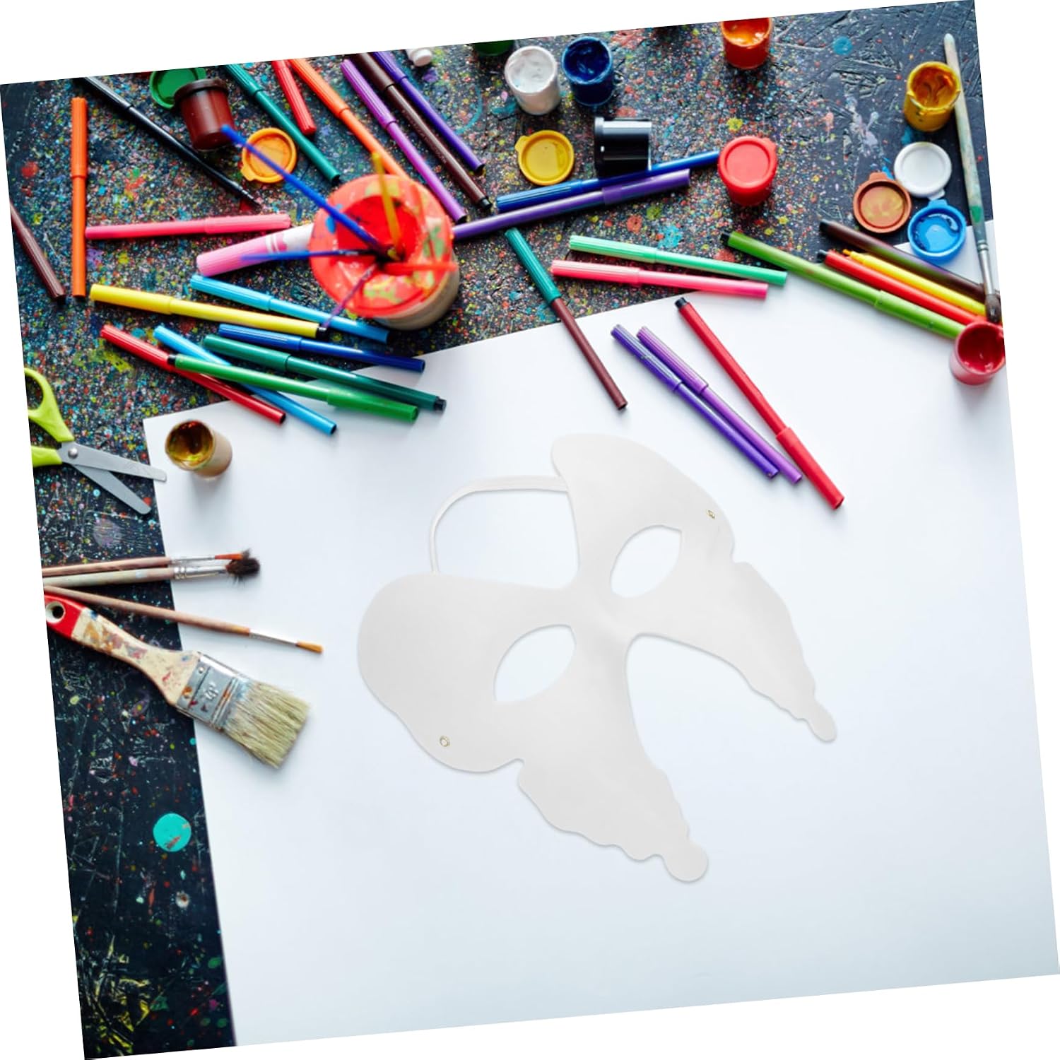 Alipis Blank Butterfly Paper Mask for DIY Painting Halloween Costume Events