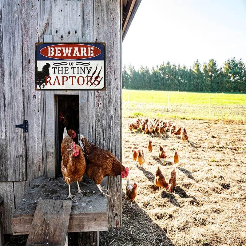 Miniatura 3 de Cartel de pollo, divertido gallinero, granja, hogar, cocina, al aire libre, decoración de gallogallina, letrero de metal de aluminio de 12 x 8