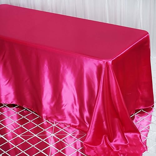 Efavormart - Mantel rectangular de satén para banquetes y fiestas, 90 x 132 pulgadas