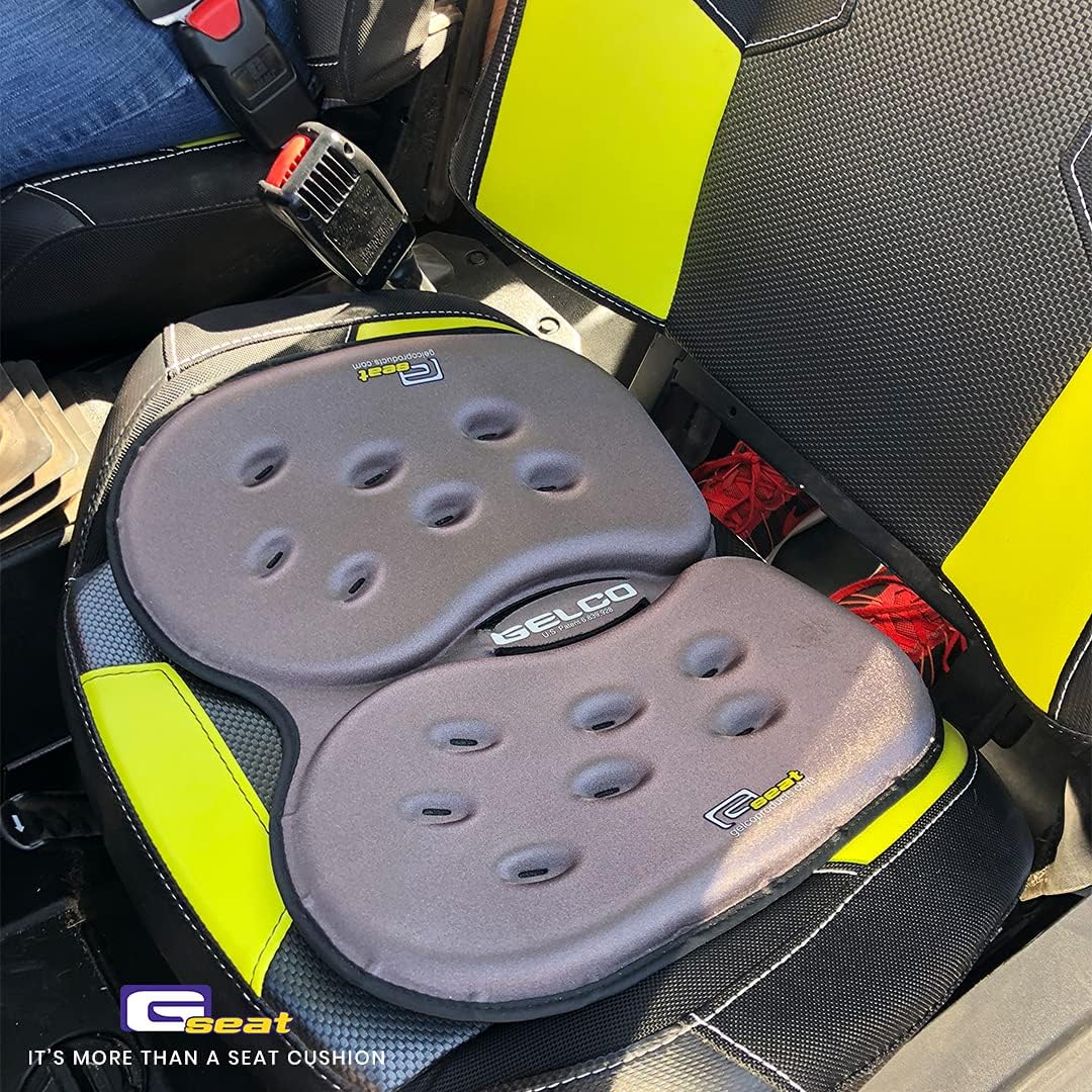 GSeat CLASSIC Gel and Foam Seat Cushion - Use for Chairs, Car, Office, Commute, Airplane, Wheelchair - Portable - Relieve Sciatica, Coccyx/Tailbone & Chronic Back Pain Relief - Ergonomic Comfort - Long Lasting (Black) : Office Products