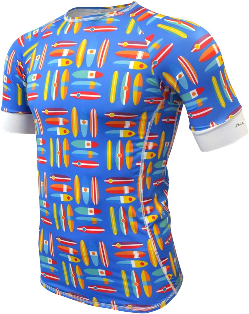 De Soto Men's Skin Cooler Short Sleeve Tri Top (Surfboard, Small)