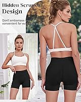 Vista 6 de Women's Workout Impact Shorts 3.6" /4.5" Scrunch Butt Lifting Gym Shorts Yoga Running Biker