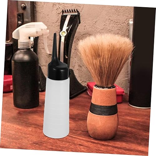 CHILDWEET 5pcs Refillable Shampoo Applicator Bottles with Measurement Scale for Hair Dyeing and Care Transparent Plastic Squeeze Containers for Salon and Home Use