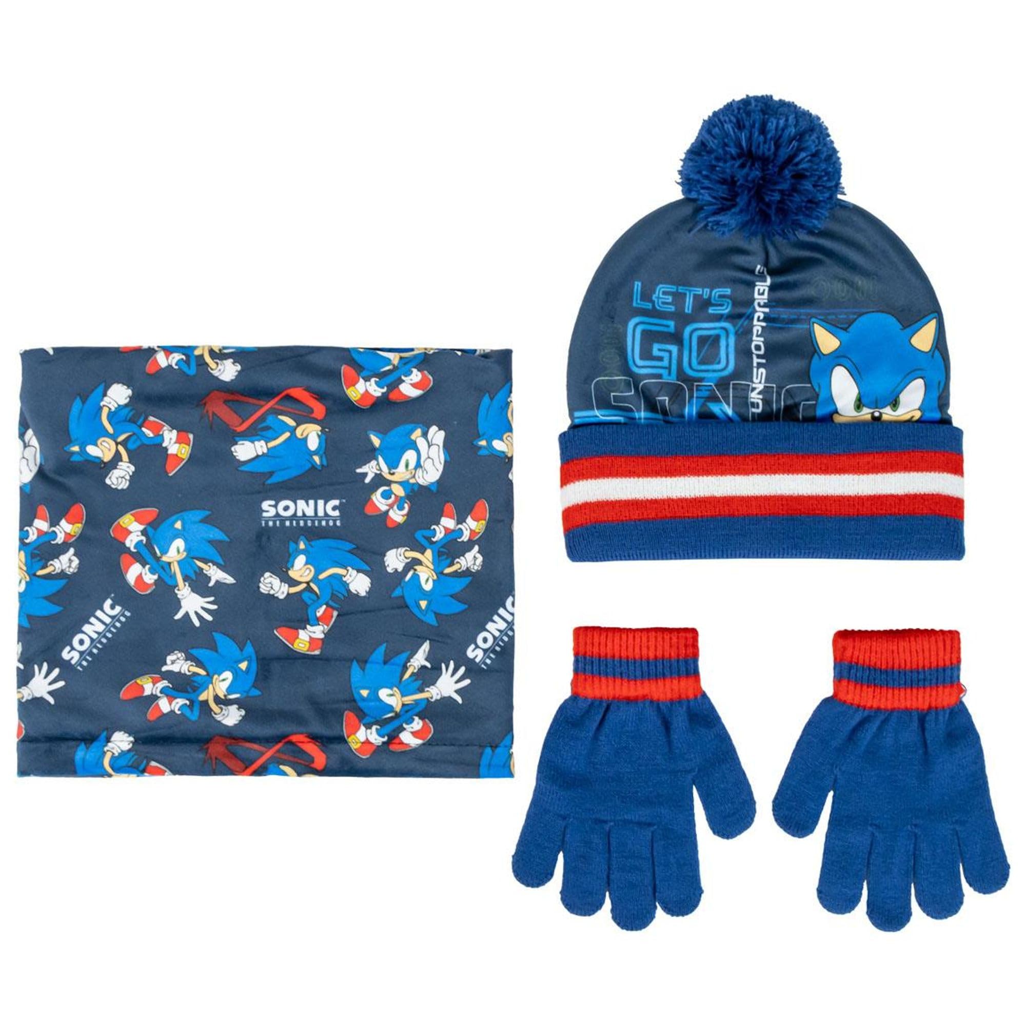 CERDÁ Life'S Little Moments | Conjunto Gorro, Guntes y Braga Sonic Cómodo y Práctico Ideal para el día a día - Gorro Guantes y Braga Pack Completo Sonic