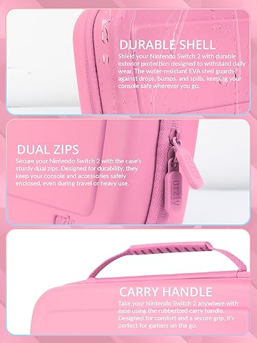 Miniatura 4 de Orzly Case Compatible with Nintendo Switch 2 Protective Travel Carry Case with Screen Padding, Game Card & microSD Slots, Zipped & Open Pockets for