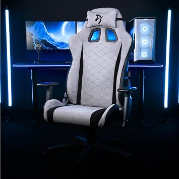 Arozzi Avanti Gaming Chair Soft Fabric Light Grey