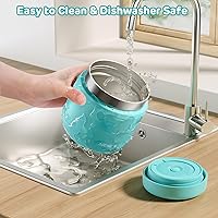 Vista 6 de Tarros aislados de alimentos para niños de 12 onzas para comida caliente, boca ancha, termo de comida térmica, contenedor térmico de almuerzo Termo