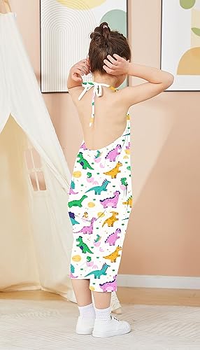 Miniatura 4 de Darkyazi Monos Lindos de Verano para Bebés y Niñas, Sin Espalda, Peto con Tirantes Estilo Harén, Mono para Niñas Pequeñas, Tallas 2-8 Años