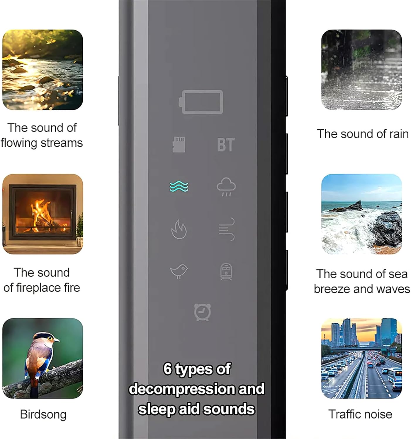1pcs Wireless Bone Conduction Under Pillow Speaker Sleep Sound Machine for Side Sleepers