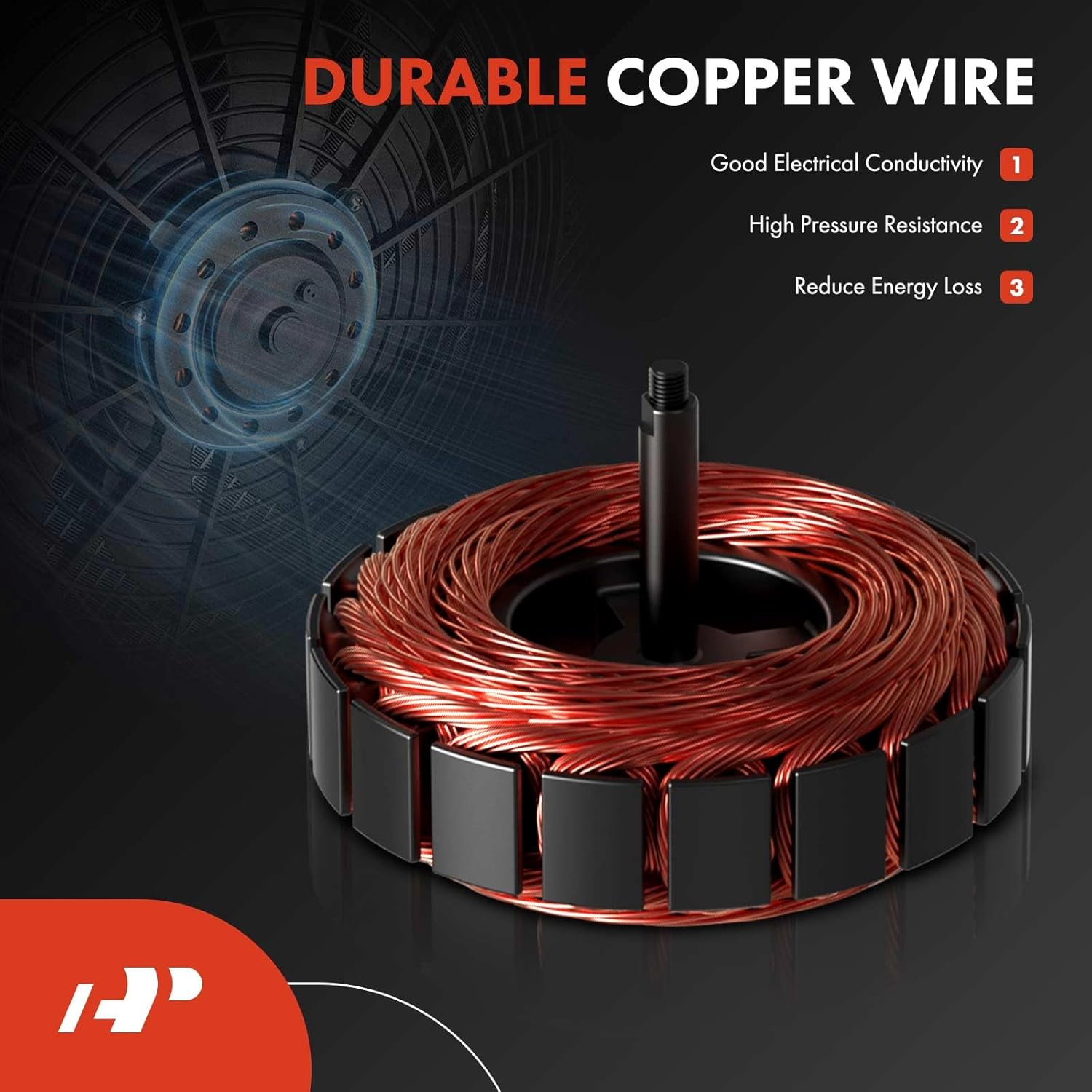 A-Premium Radiator Fan Motor Compatible with Hyundai Accent, Veloster, 2014 2015 2016 2017