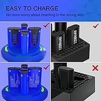 Vista 4 de Paquete de baterías recargables para control de Xbox One, 4 x 2600 mAh, baterías recargables de alta capacidad con base de carga para Xbox One SX