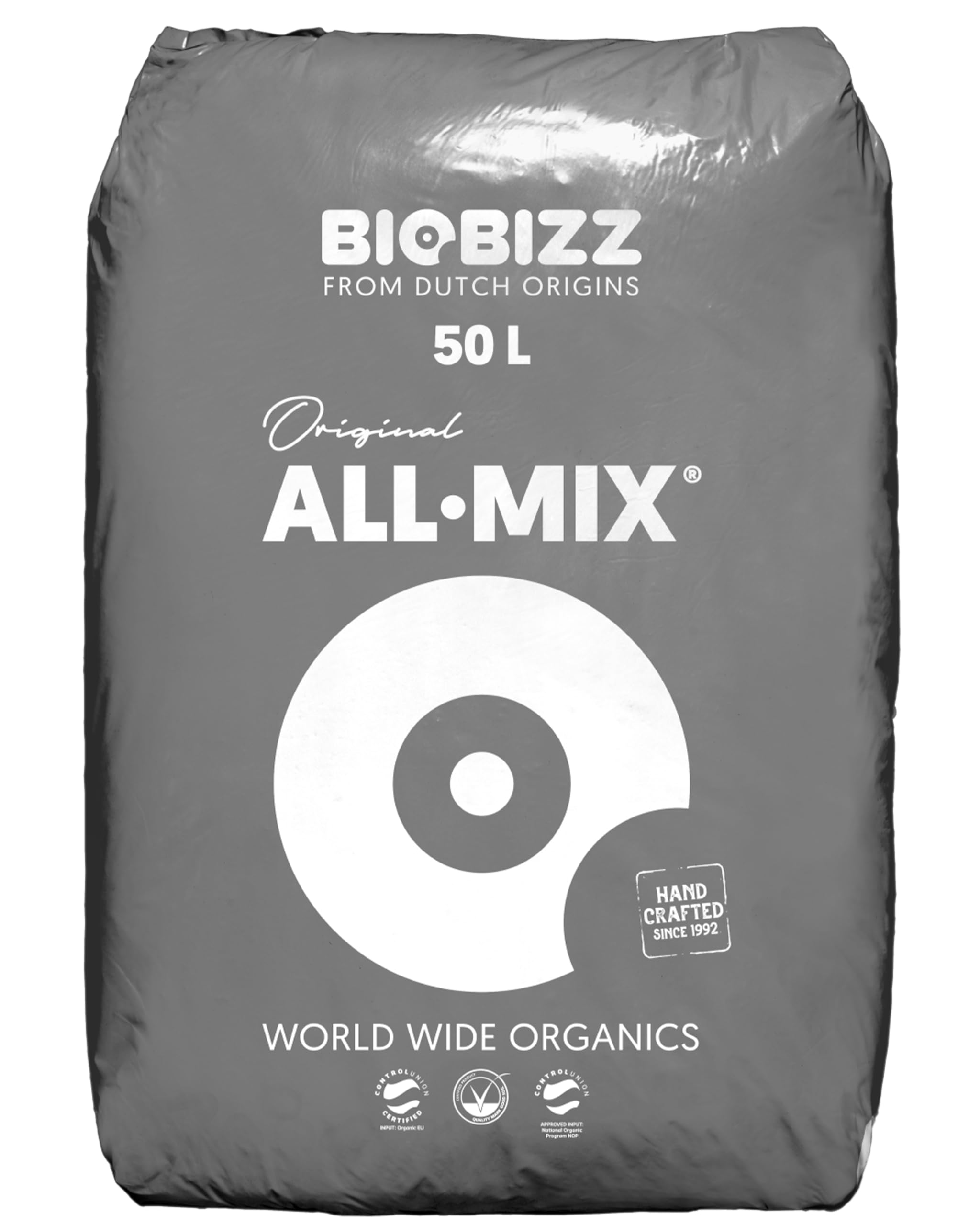 Growkingz Biobizz Allmix 100 Liter (2 x 50L Säcke) Growerde, Biobizz All Mix Erde, insgesamt 100L Grower Erde