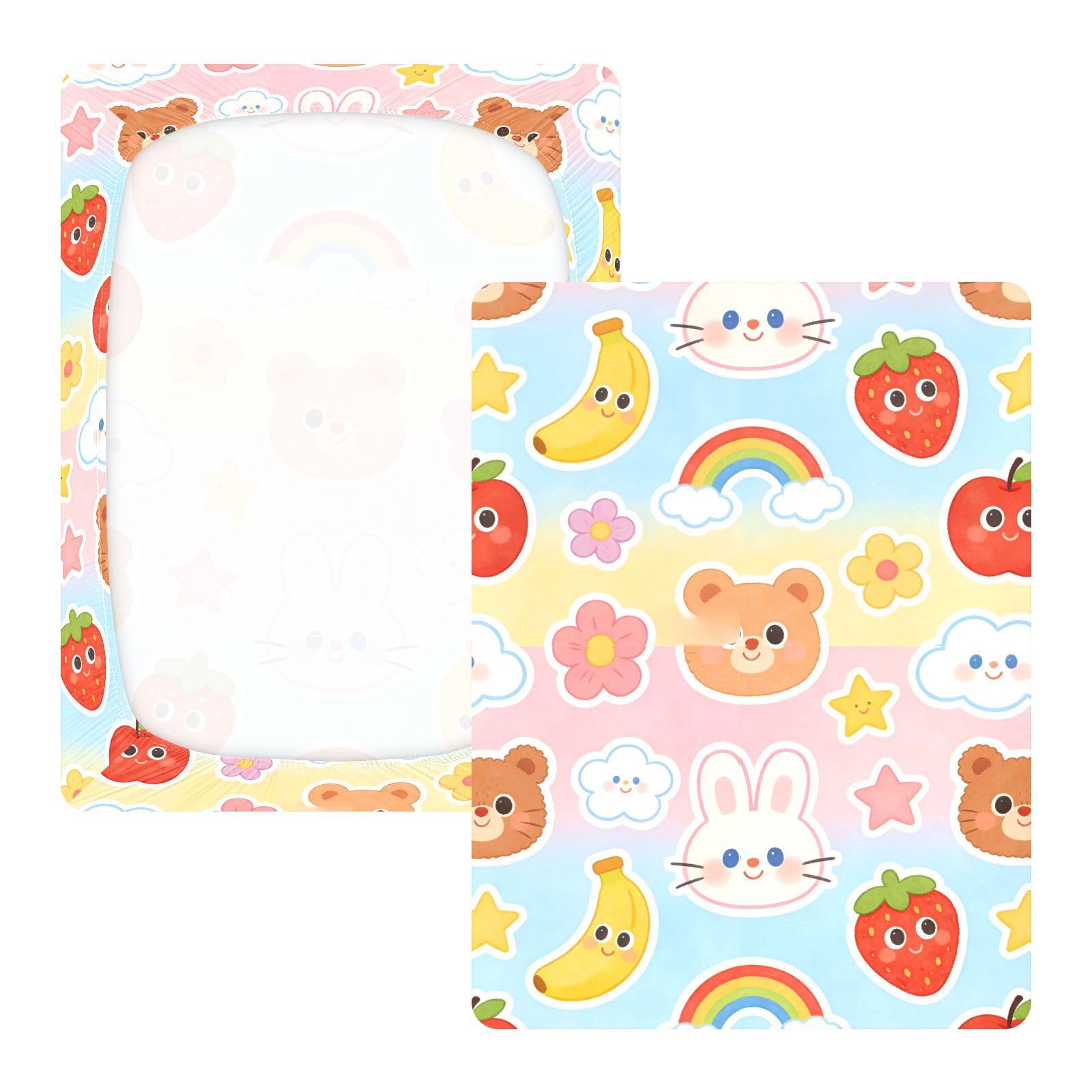 Sábanas de cuna de algodón de dibujos animados para bebés, niños y niñas, sábana de muselina suave para decoración de guardería, 1 paquete para corral de