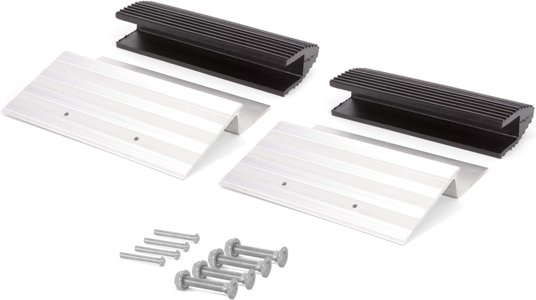 AFA Tooling Truck and Trailer Loading Ramp Kit | Quickly Create a Wide Ramp with 2 x 12 Lumber: Just Attach Aluminum Brackets and Rubber Feet | Load Your Lawn Mower, 4-Wheeler, ATV, and More with Ease